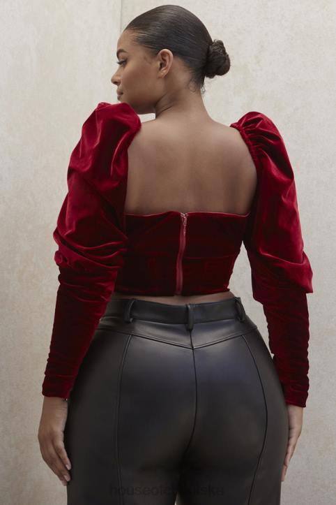 House of CB Aksamitny Gorset Długi Rękaw Valerie Winny elegancki styl - Image 3