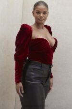 House of CB Aksamitny Gorset Długi Rękaw Valerie Winny elegancki styl - Image 10