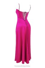 House of CB Anabella fuksjowa sukienka maxi sznurowana na każdą okazję - Image 12