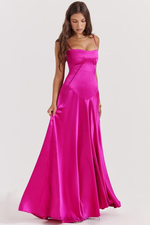 House of CB Anabella fuksjowa sukienka maxi sznurowana na każdą okazję - Image 13