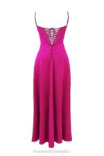 House of CB Anabella fuksjowa sukienka maxi sznurowana na każdą okazję - Image 14