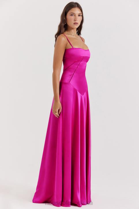 House of CB Anabella fuksjowa sukienka maxi sznurowana na każdą okazję - Image 16