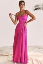 House of CB Anabella fuksjowa sukienka maxi sznurowana na każdą okazję - Image 21
