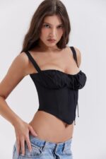House of CB Analia czarny gorset elegancki stylowy i modny - Image 6