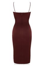 House of CB Anja Raisin Midi Sukienka Gorsetowa Satynowa Elegancka - Image 10