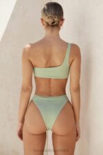 House of CB Antonio Sage bikini na jedno ramię elegancki styl modny kolor - Image 7