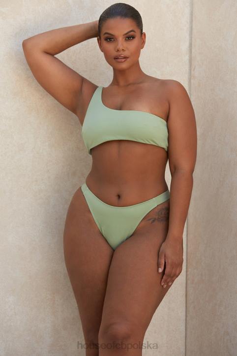 House of CB Antonio Sage bikini na jedno ramię elegancki styl modny kolor - Image 8