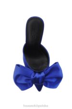 House of CB Beaubelle Kobaltowe Klapki Oversize z Kokardkami Modne Buty - Image 7