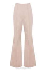 House of CB Beżowe Lniane Spodnie Tencel Stylowe i Wygodne - Image 10