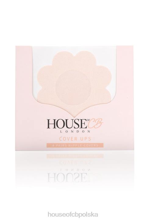 House of CB beżowe osłonki na sutki w kwiatki zestaw 4 sztuki - Image 1