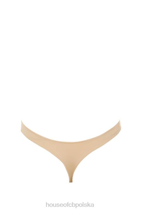 House of CB Beżowe samoprzylepne body bez pleców z dekoltem sexy - Image 8