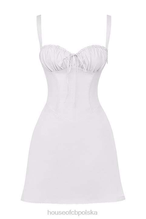 House of CB Biała Mini Sukienka Gorsetowa Carlotta Idealna na Wyjście - Image 12