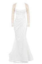House of CB Biała satynowa suknia ślubna Elise Elegancja i Styl - Image 10
