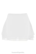 House of CB Biała zwiewna mini spódnica Clarice elegancka modna - Image 6