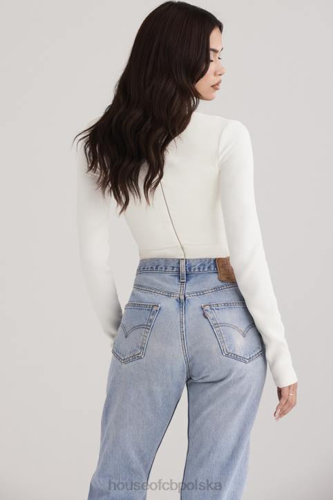 House of CB Białe body z wycięciem Danica Stylowe Odzieżowe Must Have - Image 7