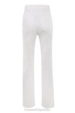 House of CB Białe Vintage Jeansy Yara Wysoki Stan Modne Odzież - Image 4
