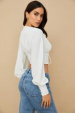 House of CB Biały Gorset Sznurowany Mirabelle Modny Styl - Image 10