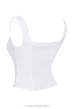 House of CB Biały haftowany top Juana elegancki styl 4PND676 - Image 6