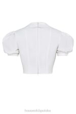 House of CB Biały top z zakładkami elegancki styl na każdą okazję - Image 7