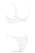 House of CB bikini mariposa kwiatowy w kolorze kości słoniowej modne plażowe stylowe dodatki - Image 4