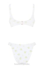 House of CB bikini mariposa kwiatowy w kolorze kości słoniowej modne plażowe stylowe dodatki - Image 5