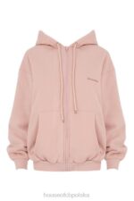 House of CB Bluza z kapturem burzowy róż z zamkiem błyskawicznym modna odzież damska - Image 12