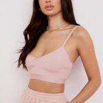 House of CB Bralette Evie różowy z bandażem modna odzież kobieca