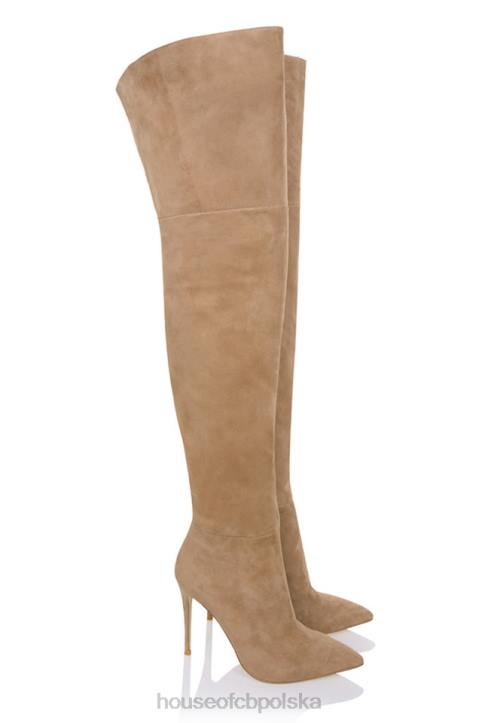 House of CB brązowe zamszowe buty za udo na każdą okazję - Image 3