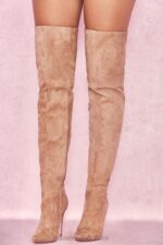 House of CB brązowe zamszowe buty za udo na każdą okazję - Image 7