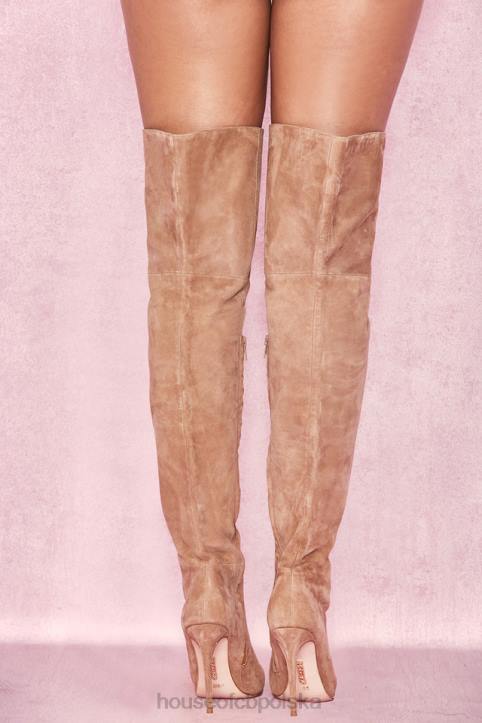 House of CB brązowe zamszowe buty za udo na każdą okazję - Image 10