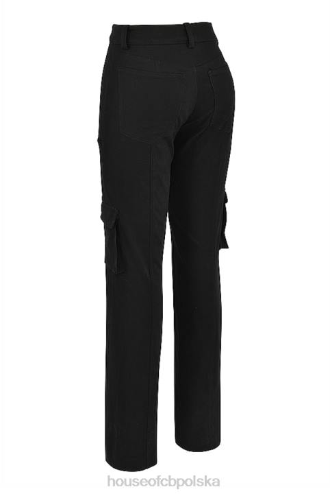 House of CB Breanna czarne sznurowane spodnie cargo stylowe i wygodne - Image 11