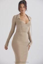 House of CB Camelowy Dzianinowy Top Marianne Modny Styl - Image 7