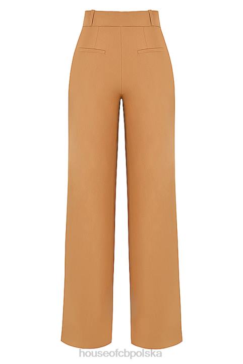 House of CB Cameron Caramel luźne dopasowane spodnie trendy stylowe odzież - Image 10