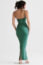 House of CB Charmaine Maxi Sukienka Gorsetowa Leśna Elegancja - Image 6
