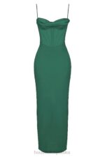 House of CB Charmaine Maxi Sukienka Gorsetowa Leśna Elegancja - Image 8
