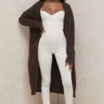 House of CB Chloe oversize kardigan czekoladowy moda trendy