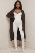 House of CB Chloe oversize kardigan czekoladowy moda trendy