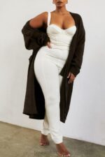 House of CB Chloe oversize kardigan czekoladowy moda trendy - Image 5