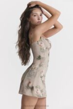 House of CB Christiana mini sukienka vintage w kwiaty w kolorze pastelowym - Image 13