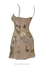 House of CB Christiana mini sukienka vintage w kwiaty w kolorze pastelowym - Image 6