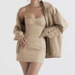 House of CB Ciemnoszara Oversize Kurtka Dresowa Stylowa Moda
