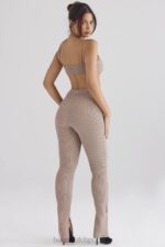 House of CB Ciemnoszare Legginsy Prążkowane Mitzi Idealne na Każdą Okazję - Image 11
