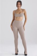 House of CB Ciemnoszare Legginsy Prążkowane Mitzi Idealne na Każdą Okazję - Image 10