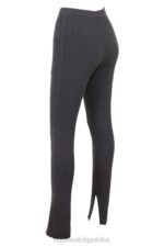 House of CB Ciemnoszare Prążkowane Legginsy Mitzi Modne i Wygodne - Image 8