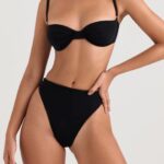 House of CB Czarna góra bikini fiszbinowa Monaco idealna na plażę