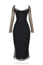 House of CB Czarna Maxi Sukienka Katariny Stylowa Modna Elegancka - Image 8