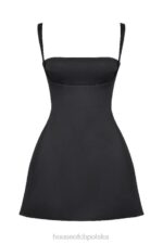 House of CB Czarna mini sukienka kara stylowa elegancja na każdą okazję - Image 4