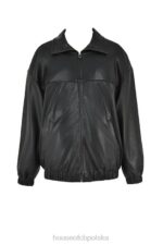 House of CB Czarna oversize kurtka bomber Larissa skóra wegańska trendy moda - Image 8