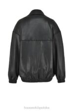 House of CB Czarna oversize kurtka bomber Larissa skóra wegańska trendy moda - Image 10