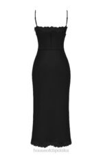 House of CB Czarna satynowa sukienka salma trendy elegancka moda - Image 6